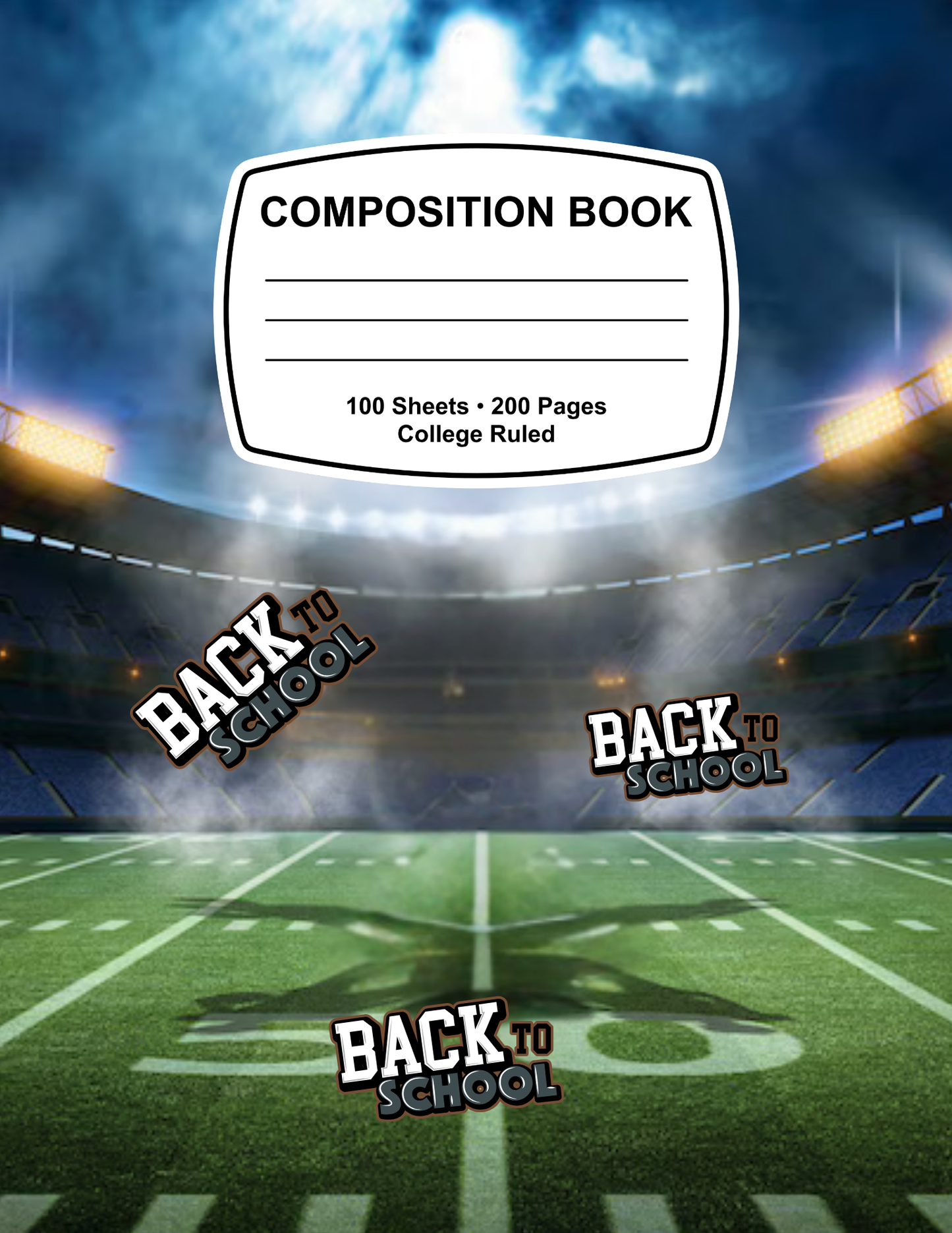 Football background composition notebook
