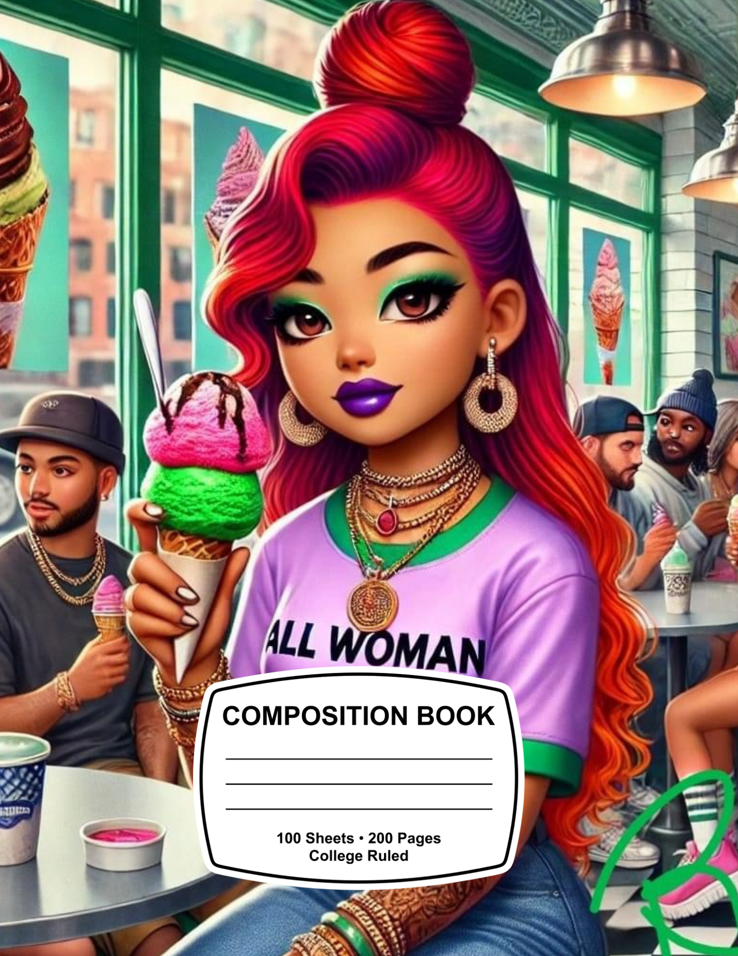 personalized composition notebook