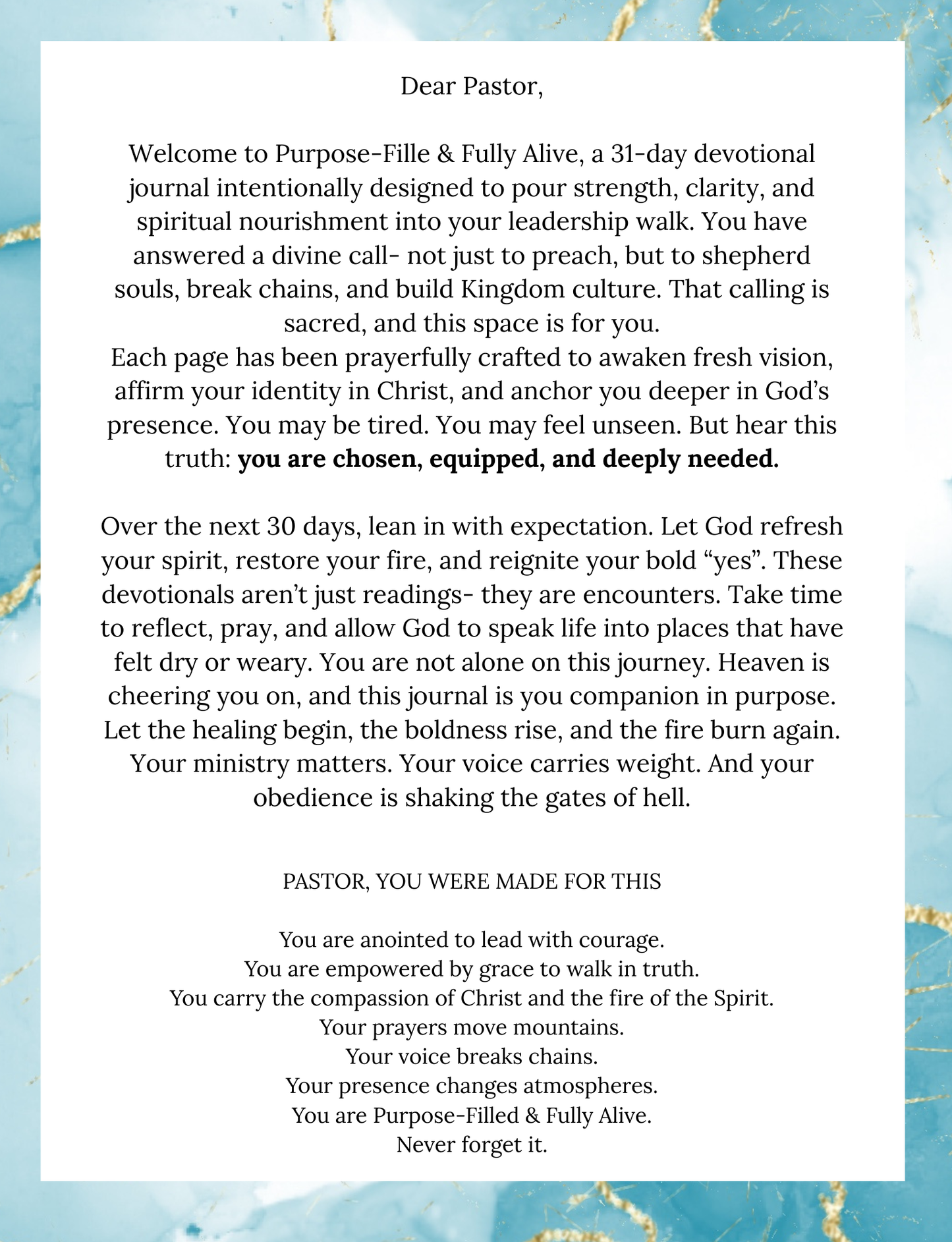 Pastor's Devotional Journal